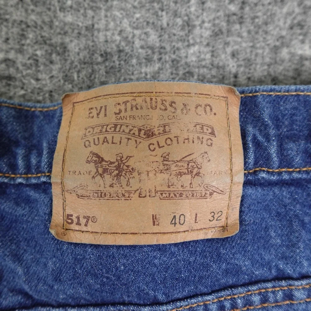 Vintage Levis 517 Orange Tab Jeans Mens 40X32 Blue Denim Boot Cut 90S‎ 39X31.5